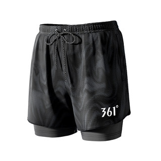 361男士五分泳裤泡温泉2025新款双层防尴尬大码成人男生沙滩泳裤