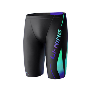 李宁游泳裤男款平角五分青少年训练男生专业泳裤2025新款男士温泉