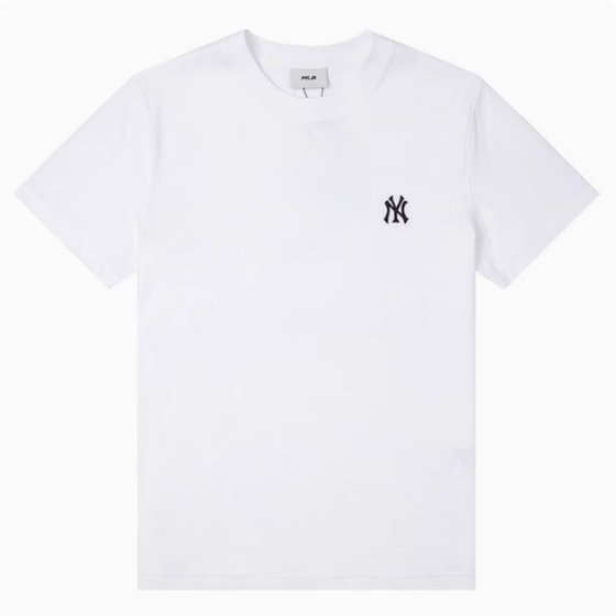 Mlb short-sleeved men's clothing ny small-brand new women's t-shirt sportswear round neck casual white half-sleeved 3atsb0153