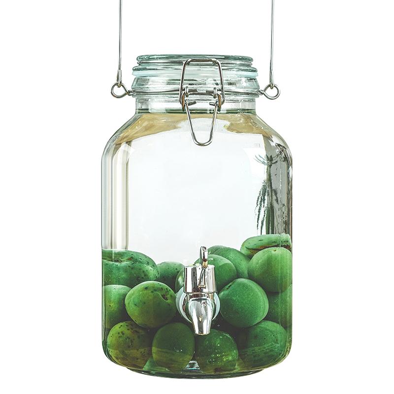 Shushen household transparent glass bottle for soaking wine with snap seal