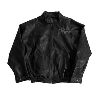 Eihey 2025 autumn and winter american retro old rivet bead design long-sleeved jacket pu leather jacket