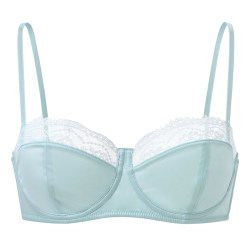 Forlé Girl French Lace Underwear Women's suit Small Breast Soft Wire Satin Bra Sexy Retro Half Cup Bra