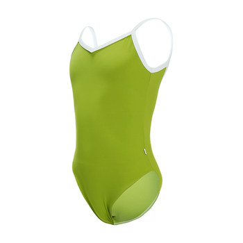 Sansha Children's Leotard Practice Clothes Ballet Jumpsuit Open-Crotch Dancewear Color-Block V-Neck Bodysuit