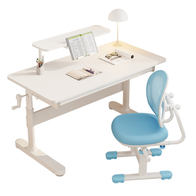 Liftable children's study table and chair to correct sitting posture desk
