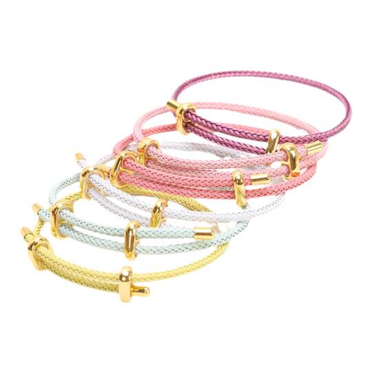Macaron colored wire rope adjustable for large holes