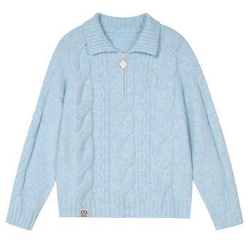 Medm twist lapel casual sweater jacket Medm twist lapel casual sweater jacket