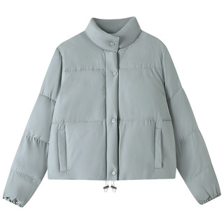 慕兔奶fufu黄色立领棉衣棉服女2025冬季新款小个子加厚面包服外套