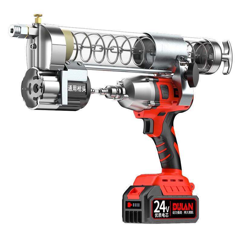 Split electric grease gun, electric drill and wrench can be used