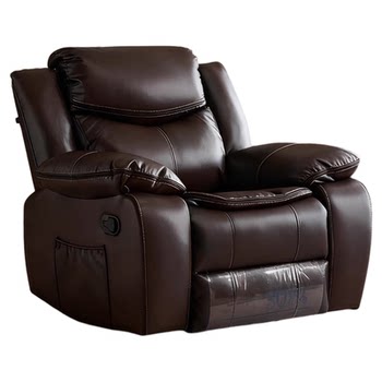 Italian style light luxury leather single chair