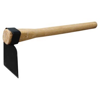 Hoe for Home Use, Specialized for Planting Vegetables and Weeding, Agricultural Digging Tool, Small Manganese Steel Integrated Old-Style Wooden Handle, Outdoor Soil Loosening