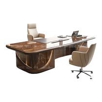 Painted boss desk high-end office desk general manager office workbench solid wood CEO desk Dubai office customization