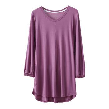 ຊຸດເສື້ອຍືດແຂນຍາວແບບ modal plus size