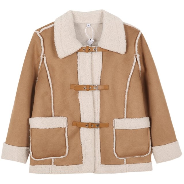 Roujuanjia Lamb Suede Composite Wool AB Version