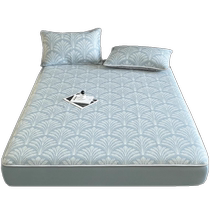 Class A jacquard ice silk cooling mat summer washable machine washable air-conditioned soft mat three-piece set foldable bed sheet mat