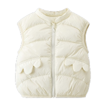 Guiqi Bear three-proof baby down jacket winter vest baby thin white duck down warm vest jacket