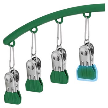 Stainless steel sock clips with multiple clips for windproof and traceless household use