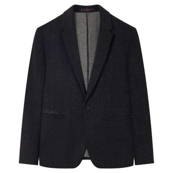 
Seven brand casual suit jacket men 2025 autumn and winter new slim jacquard one-button men's gray single suit