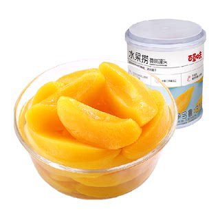 Baicao flavor snacks canned dried yellow peach