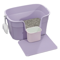 Docote cat litter box extra large fully open Maine splash pad semi-closed trash can cat toilet combination