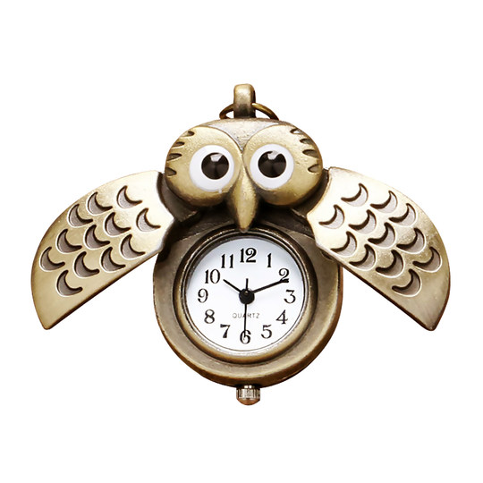 可爱复古翻盖女孩怀表男女学生情侣项链表吊坠镂空心形小巧挂胸表