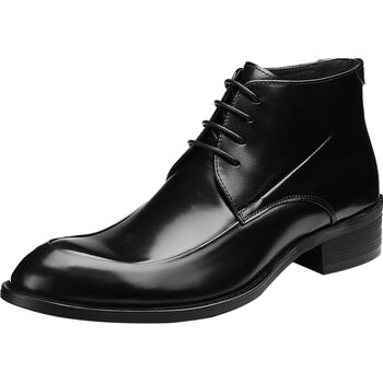Vqgt winter men's business pointed toe plus suede leather boots