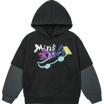 (mini parent-child) mini bala bala 22 winter parent-child sweatshirt for boys and girls autumn contrasting color hooded top