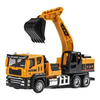 Excavator backhoe dump truck