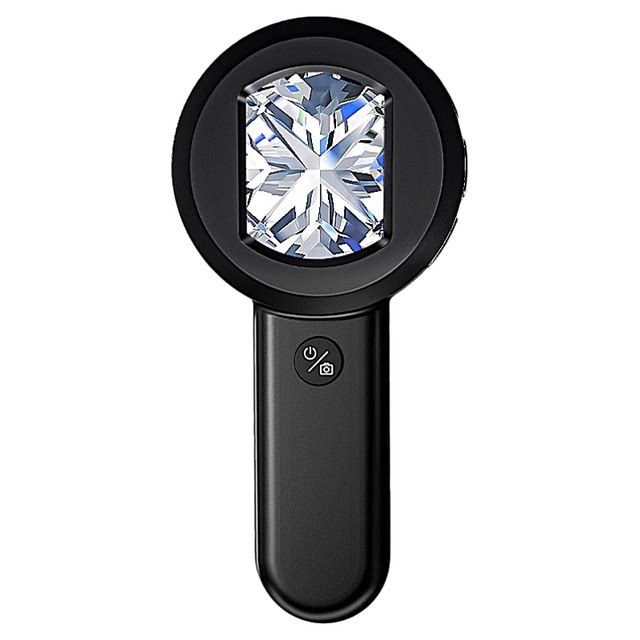 Germany imported 100 high-power microscope handheld portable professional electronic magnifying glass antique jewelry LED light high-definition identification special diamond GIA waist code jade porcelain coins luxury jewelry