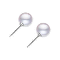 (Self-operated) Idokawa natural freshwater pearl earrings for women light luxury niche temperament 925 sterling silver earrings
