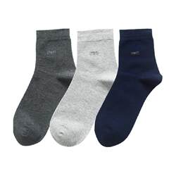 Xinjiang cotton socks men's spring and summer socks absorbs sweat, deodorant, ຖົງຕີນກິລາທີ່ສະດວກສະບາຍແລະ breathable, 3 ຄູ່ຂອງຖົງຕີນກາງທໍ່