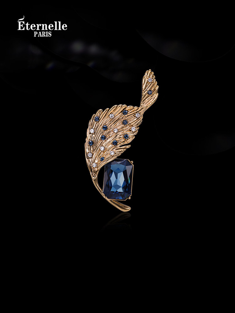 Eternelle French Eternal Wings Brooch, Vintage High-End Autumn and Winter Accessories, Brooch Pin, Luxury Brand Corsage