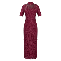 Minglan Shijia mothers wedding banquet cheongsam can usually be worn as a dress female Xis mother-in-laws wedding improved dress young style