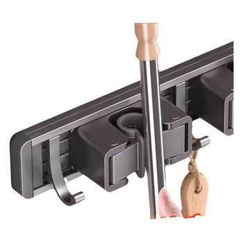 Anti-corrosion, anti-rust, load-bearing, strong, hole-free mop storage rack