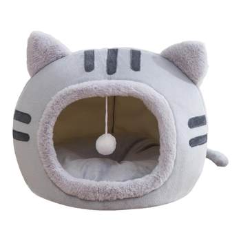 cat shape cat nest semi-enclosed cat house kitten kitten house winter warm dog house villa pet supplies