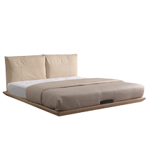 Mousse official flagship store suspended bed light luxury modern master bedroom large bed soft-covered leather bed 2023 new model