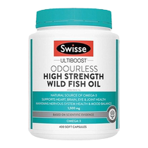 Swisse Deep Sea Fish Oil No Odor Soft Capsules Australian Omega3 Middle-aged and Elderly DHA Adults 400 Capsules*2