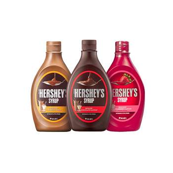 Hershey's chocolate liquor imported caramel strawberries