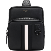 Bally Bally Mens Coated Renewed Coal Leather Single Shoulder Slip Balley Balley Balley MOLKO