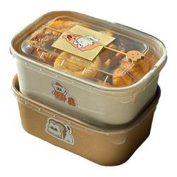 Picnic box disposable thickened kraft paper pasta packaging box salad sushi fast food box cake lunch box lunch box