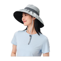 Pelliot vinyl sun hat for women anti-UV shell hat large brim summer new all-round sun protection hat