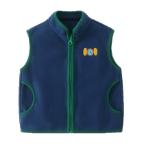 Antistatic] Qi Qi Xiong boys vest spring childrens polar fleece jacket baby thermal vest baby vest