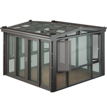 Customized gold Paiya doors and windows dome sun room villa garden glass room aluminum alloy doors and windows sun room