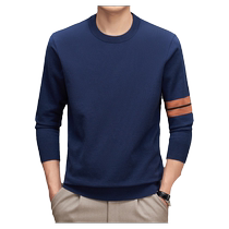 Hengyuanxiang mens autumn style wool sweater business middle-aged casual round neck solid color fashion sweater knitted bottoming shirt