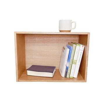 Solid wood bookcase desktop storage shelf lattice cabinet small cabinet sorting cabinet pine wood desk student bookcase