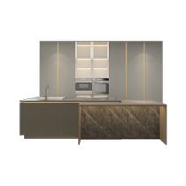 Quanyou whole house integrated cabinet customization modern simple home kitchen kitchen cabinet stove guide table integrated cabinet storage cabinet