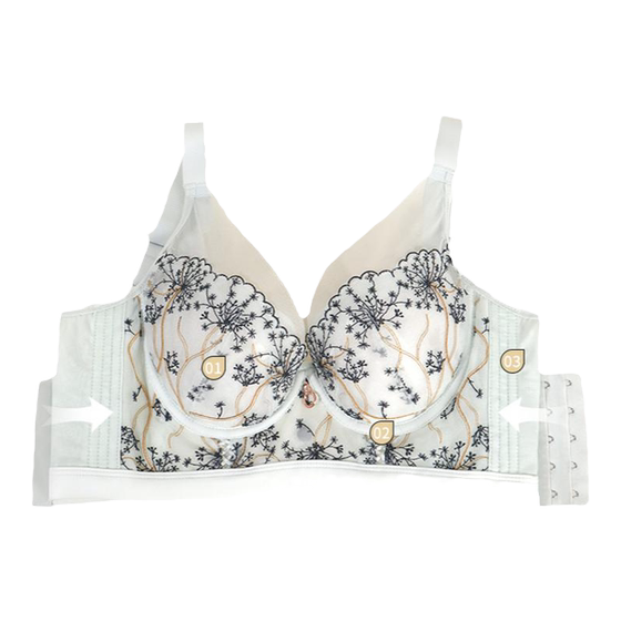 
Lock spring sexy underwear women gathered and collected breasts with anti-sagging and expansive five-breasted adjustment autumn and summer bra