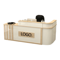 Company front desk reception desk bar cashier corner education and training institution semi-round corner paint simple and modern