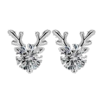 Boucles doreilles en argent Sterling fauve Zhen Shang or de chine petits accessoires populaires petites et exquises nouveaux accessoires 2024