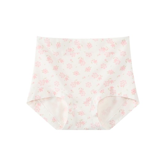 Женское нижнее белье из длинноволокнистого хлопка Qiulu плотностью 50 синьцзян, очень высокая талия, поднимает бедра, контролирует живот, удобные, мягкие, бесшовные трусы с принтом