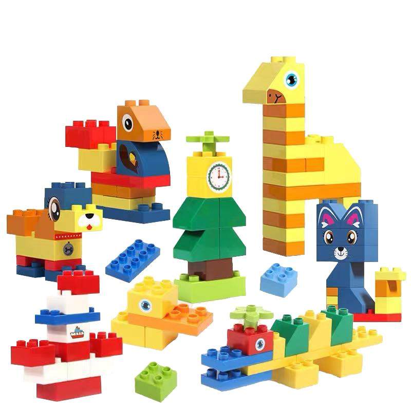 Children's large particle building blocks assembly for intellectual development 3 years old